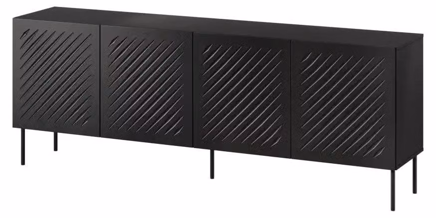 Paravento SIENA 200x40x75 nero opaco