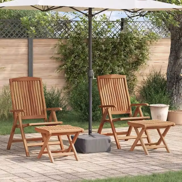 Set da pranzo per giardino vidaXL in legno di teak marrone composto da 4 pezzi – 1