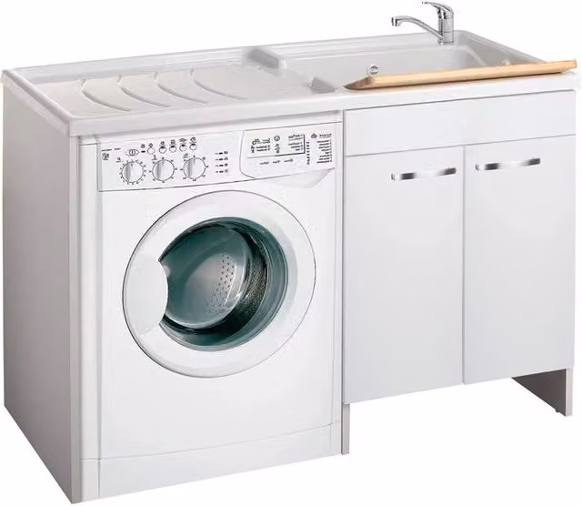 Lavatoio Classica con coprilavatrice 124x60 - Vasca a destra