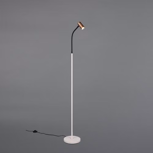 Lampada da terra Reality Leuchten modello TARYN, colore marrone, dimensioni 20x133,50 cm