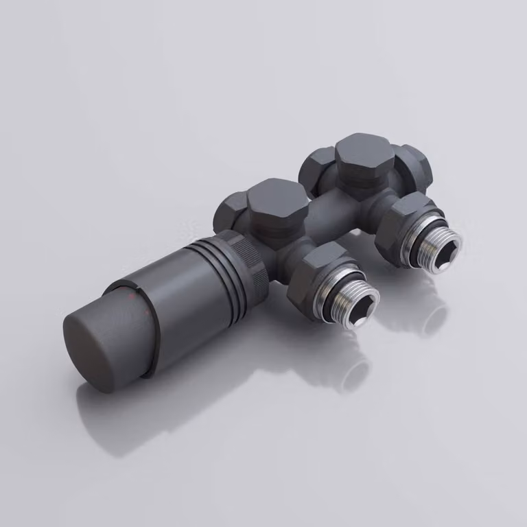 Solidchoice - Set di componenti modulari per il collegamento di radiatori con termostato