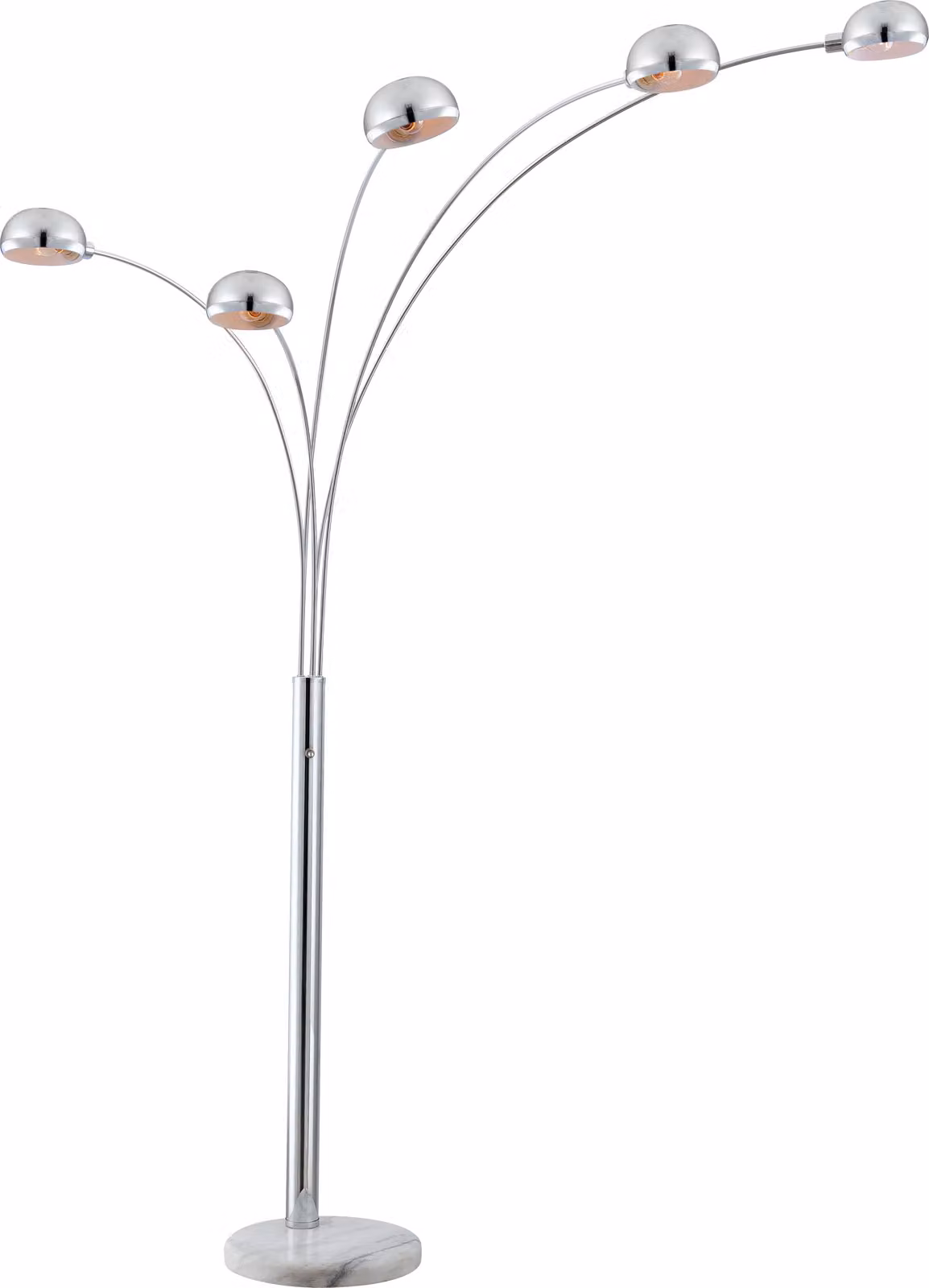 Globo Lighting lampada da terra in metallo cromato, 5x E14
