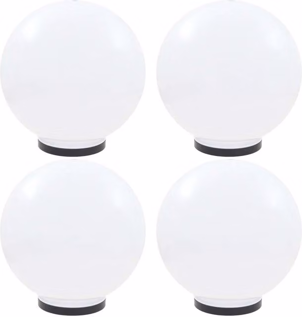 Set di 4 lampade LED sferiche decorative 40 cm installazione manuale giardino atmosfera accogliente in PMMA bianco 02_0046385