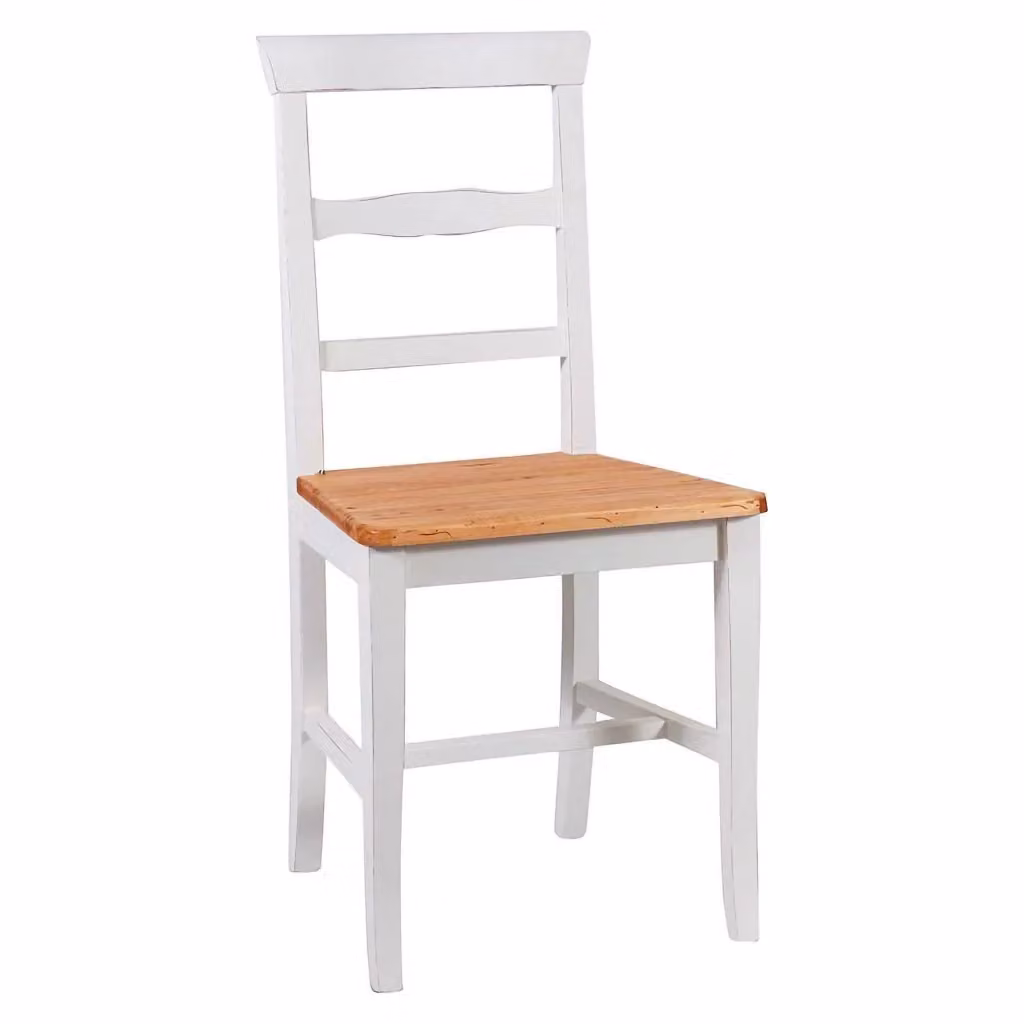 Sedia Attanasio DMORA in legno, Bianco e Marrone – 2