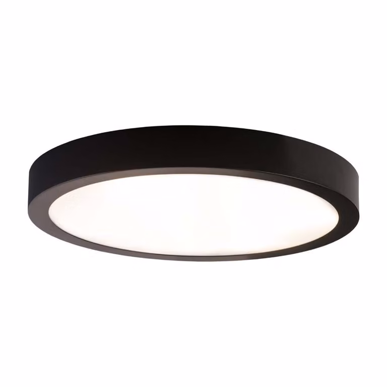 Plafoniera LED rotonda NOMI bianco e nero 15,8 W, bianco caldo 2017 lm, alluminio, dimensioni: 5,5 x 42 x 42 cm, IP20, Shilo