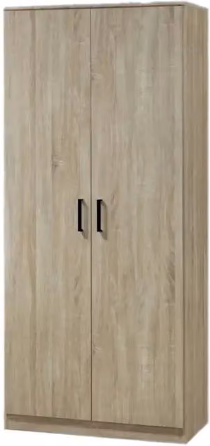 Armadio DALAMAN 2 porte – Rovere chiaro – Guardaroba + scaffali – Stile scandinavo