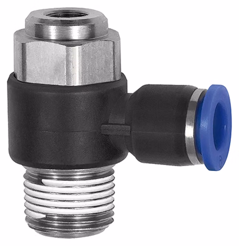 Valvola di ritegno a farfalla Riegler "Serie Blu " valvola a farfalla per aria di scarico, R 3/8 a. 12 mm