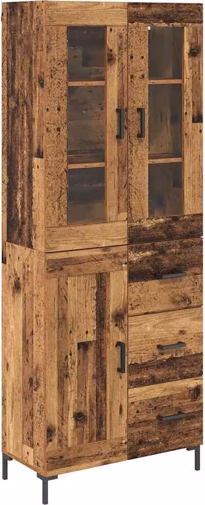 Credenza con cassetto 2 pcs Legno vecchio Legno multistrato