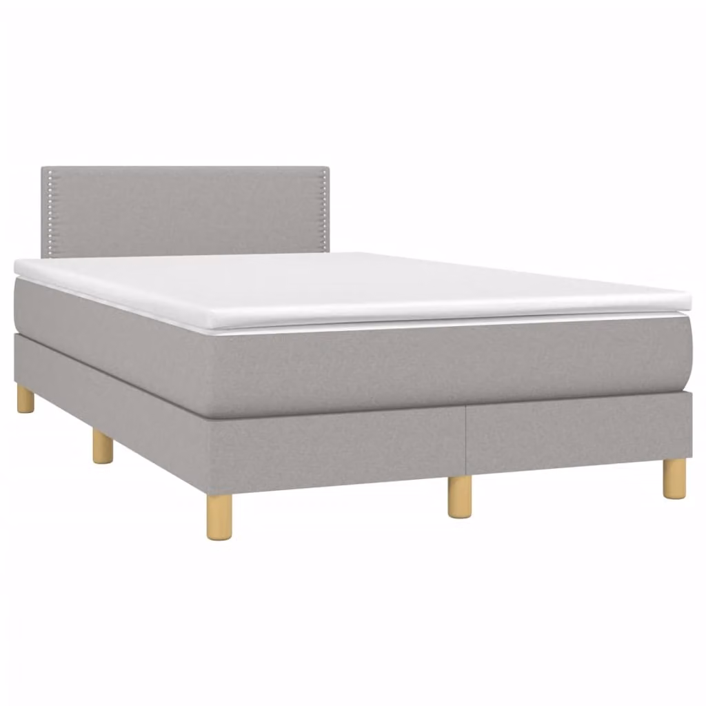 Maison Exclusive - Giroletto a Molle con Materasso Grigio Chiaro 120x190cm Tessuto