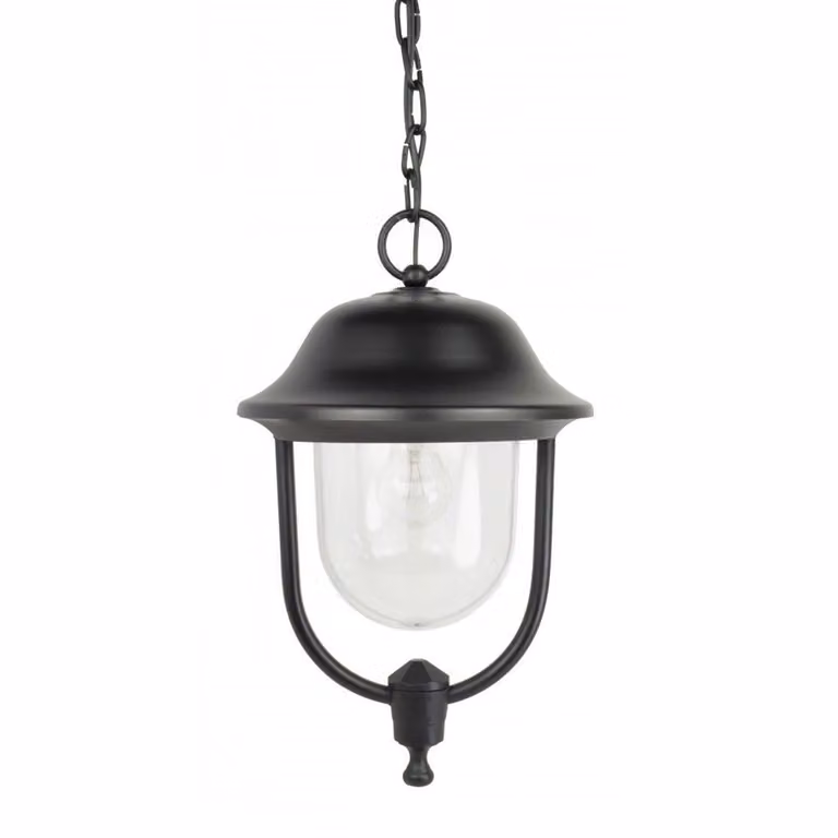 Lampada a sospensione retrò da giardino 1xE27 nero IP43 SU-MA Prince K 1018/1/O