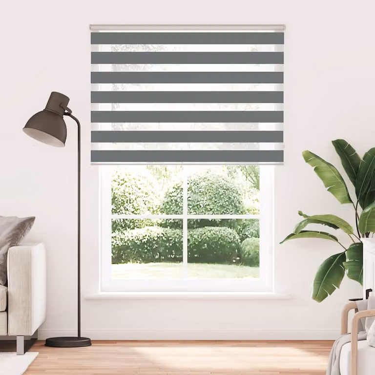 vidaXL Tenda a Rullo Zebra Larghezza Tessuto 155,9 cm Poliestere