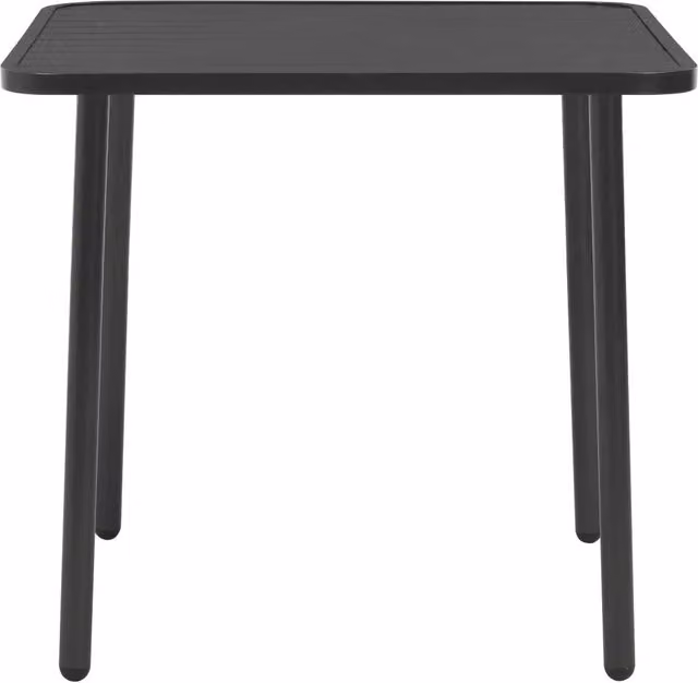 Tavolo da giardino e sala da pranzo quadrato vidaXL in acciaio verniciato grigio L/P/H: 80 x 80 x 72 cm – 1