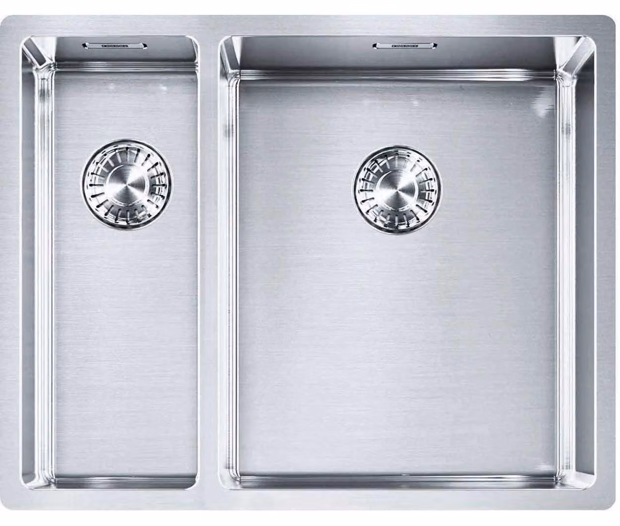 Franke Maris lavabo a filo in acciaio inox BXX260/160-34-16 pulsante in acciaio inox da 60 cm 127.0375.280