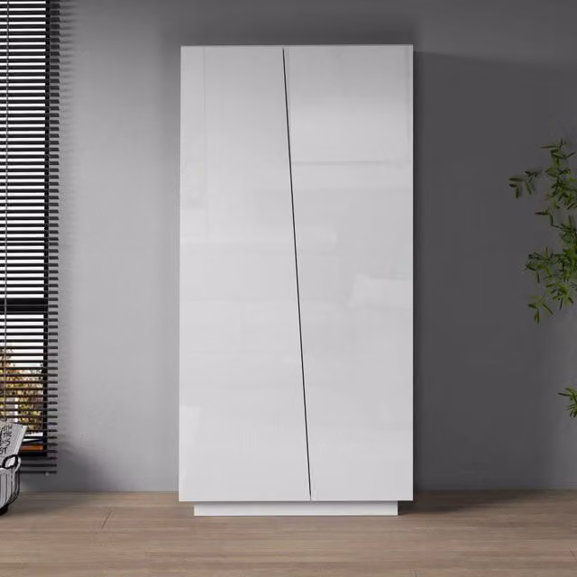 Armadio multiuso WHOUS Easy con 2 ante in bianco lucido L: 79,20 cm, P: 38 cm, H: 166 cm