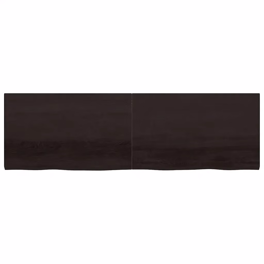Piano Tavolo in Rovere Massello con Bordo Naturale Marrone vidaXL L: 200 cm, P: 60 cm, H: 2-4 cm – 2
