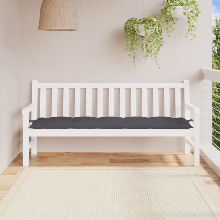 Cuscino per panca vidaXL in tessuto Oxford antracite L: 180 cm, P: 50 cm, H: 7 cm