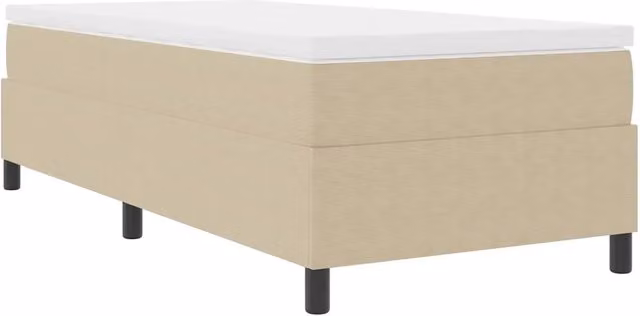 Letto singolo | Letto per adulti | Letto a molle Grigio chiaro e bianco 80 x 200 cm