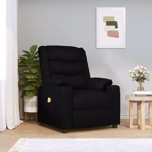 Divano Sedia-Poltrona Massaggiante Nera in Similpelle 870662