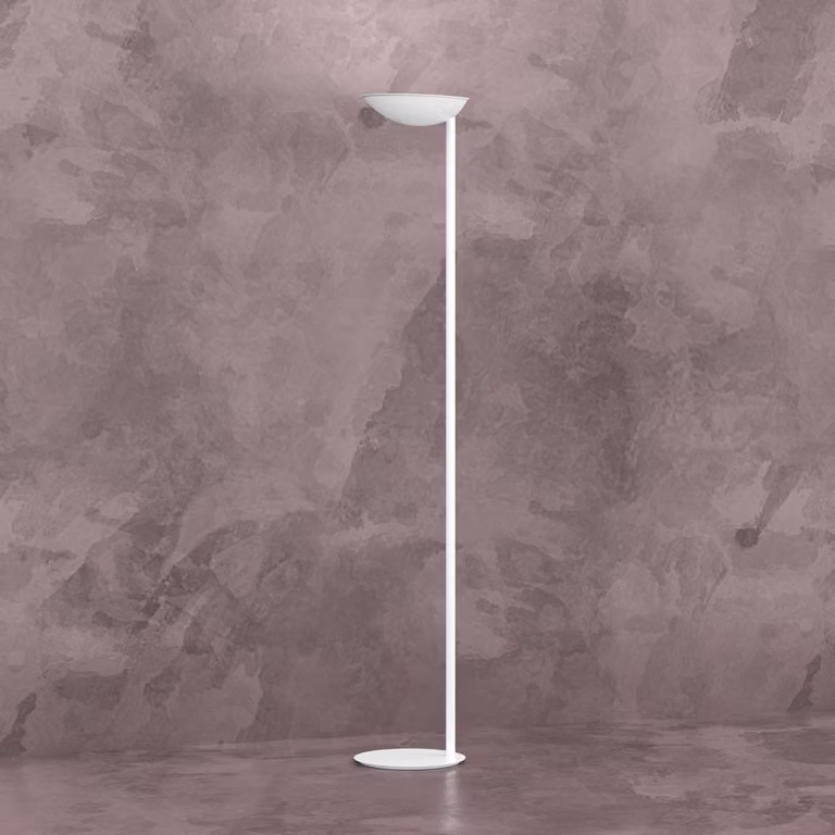 Piantana Contemporanea Mood Metallo E Vetro Bianco 6 Luci Gx53