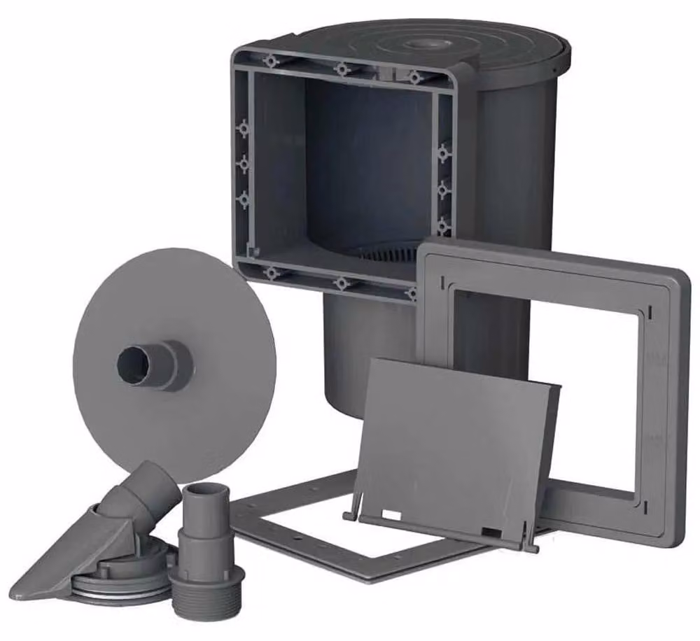 Set skimmer per piscina in grafite antracite