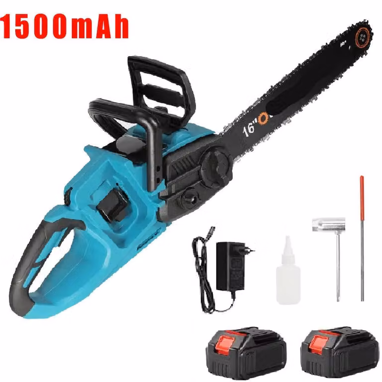 Troncatrice a catena - Seghetto - Sega per potatura - Sega a mano - Senza fili - 40 cm (16 pollici) - 3500W - 18V - Brushless
