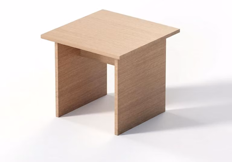 Tavolino da caffè moderno, dal design semplice, in legno, color beige, funzionale e versatile