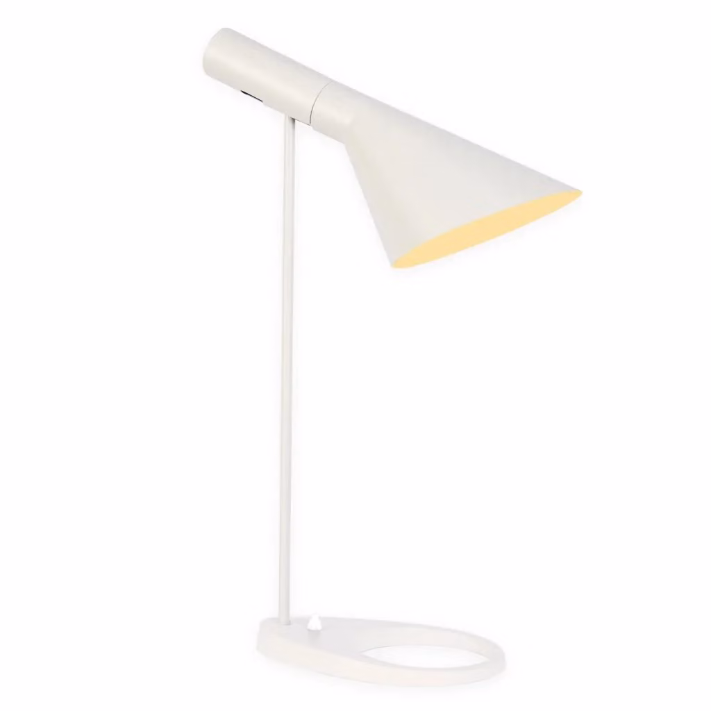 LÚZETE Lampada da tavolo Brenna in metallo bianco con lampadina sostituibile E14 – 2