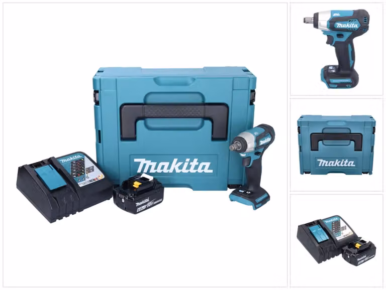 Makita DTW 181 RG1J Avvitatore a impulsi a batteria 18 V 210 Nm 1/2" brushless + 1x batteria ricaricabile 6,0 Ah + caricatore + Makpac