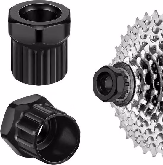 Set di attrezzi per cassette da bicicletta nero per mountain bike