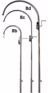 Griglia a forca modello Rondo altezza 150cm in acciaio inox