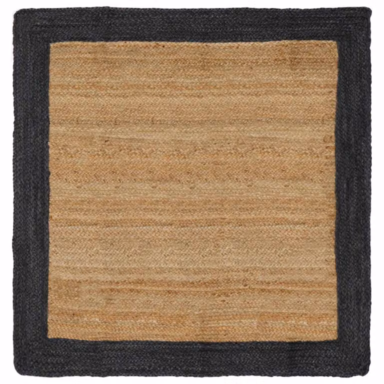Tappeto da area quadrato in juta vidaXL Grigio, L 160 x P 160 cm