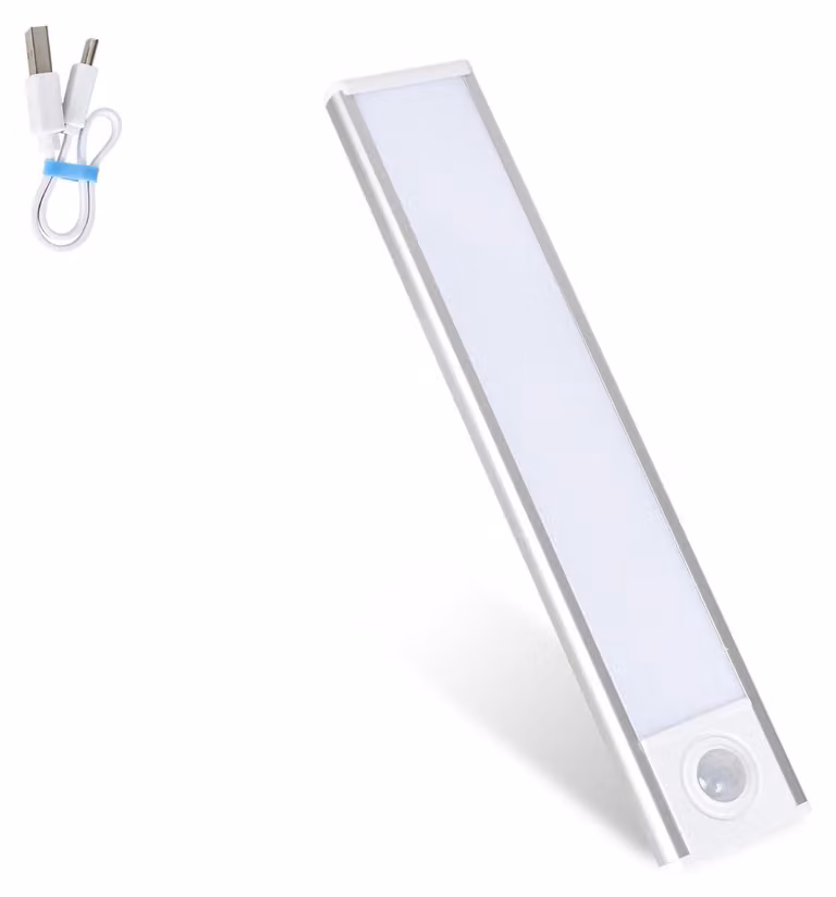 Lampada ricaricabile con sensore di movimento, luce LED magnetica, 20 cm, 3 colori