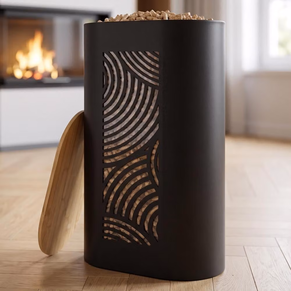 CASABEL Contenitore Pellet & Granuli, Livello Visibile, 15kg, Motivo Zen