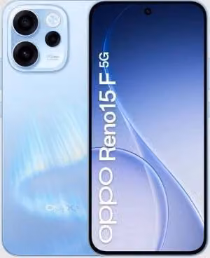 OPPO Reno15 F 5G AI Smartphone con Tripla Fotocamera 50+8+2MP, Selfie 50MP, Display 6.57 pollici 120Hz AMOLED FHD+, Batteria 6500mAh, RAM 8GB e ROM 256GB, Aurora Blue