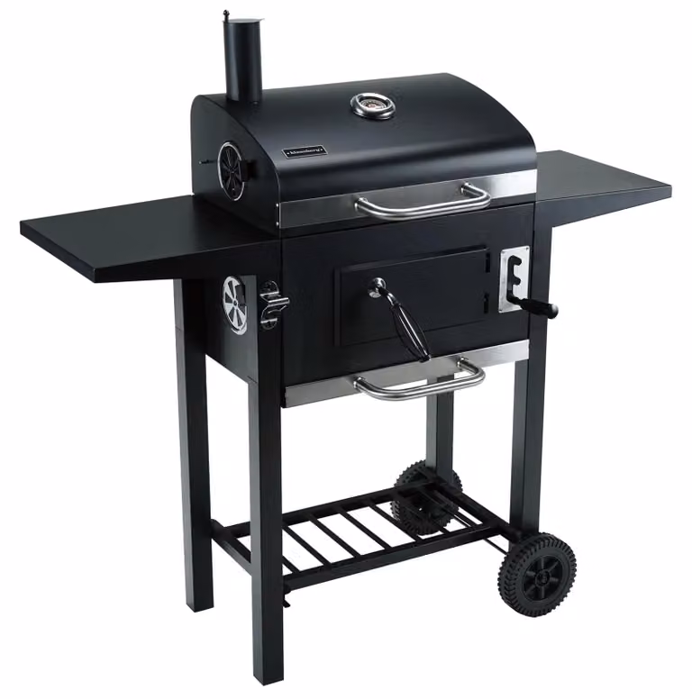 Carrello barbecue a carbonella con camino e termometro KLAUSBERG KB-9034