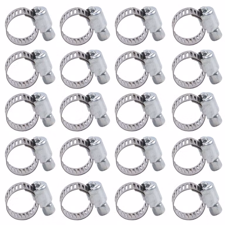 20 fascette stringitubo in acciaio inossidabile, regolabili, da 8 a 12 mm