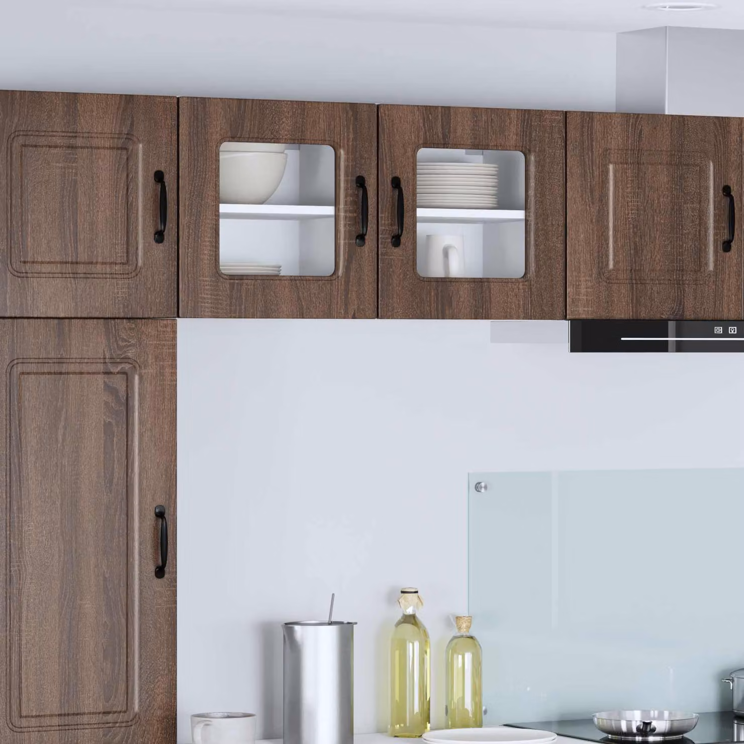 Pensile da cucina moderno vidaXL in legno e MDF marrone con ante a battente L 40 x P 31 x H 40 cm