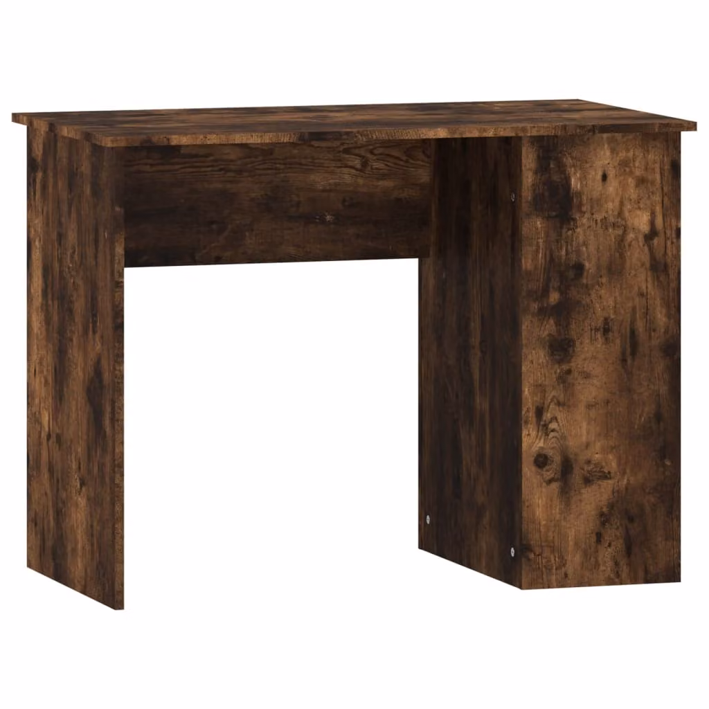 Scrivania Rovere Fumo 100x55x75 cm in Legno Multistrato