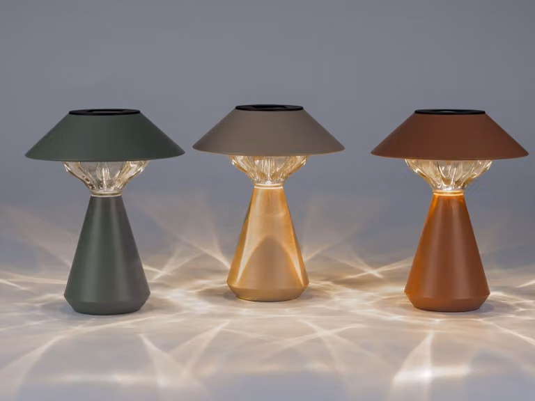 formano Lampade solari da esterno, set da 3: lampada da tavolo solare per giardino, terrazza e balcone