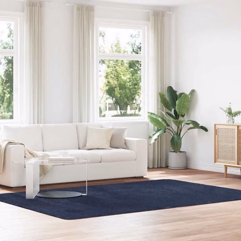 Tappeto Shaggy a Pelo Lungo vidaXL NAVARRA Blu Marino L: 290 cm, P: 200 cm