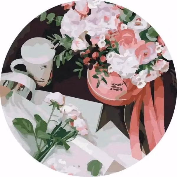 Dipingere con i numeri (formato rotondo) - Buongiorno 40 cm - Il tuo hobby