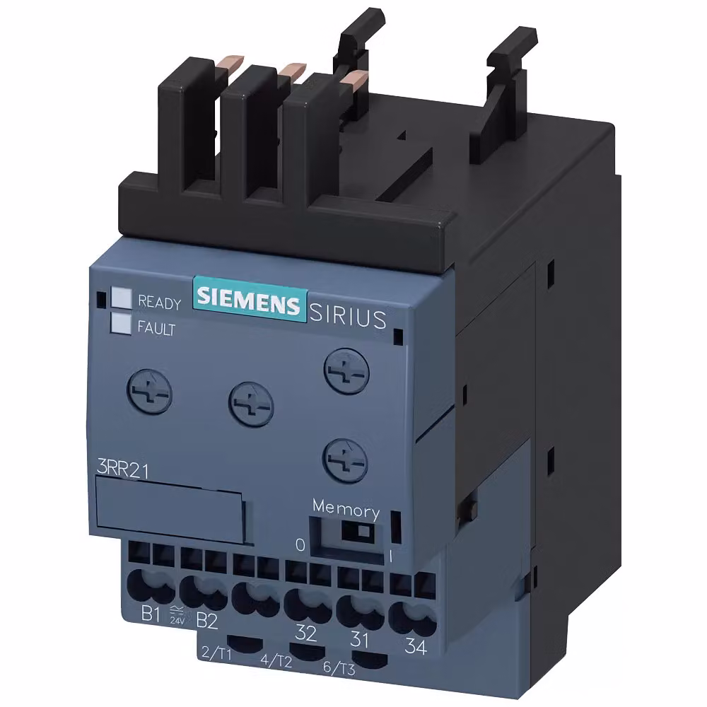 Relè di monitoraggio Siemens montabile su contattore 3RT2, serie S00 basic, 1,6-16 A 3RR21412AW30