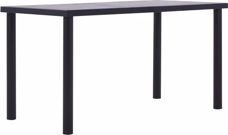Maison Exclusive - Tavolo da pranzo nero e grigio cemento 140 x 70 x 75 cm MDF