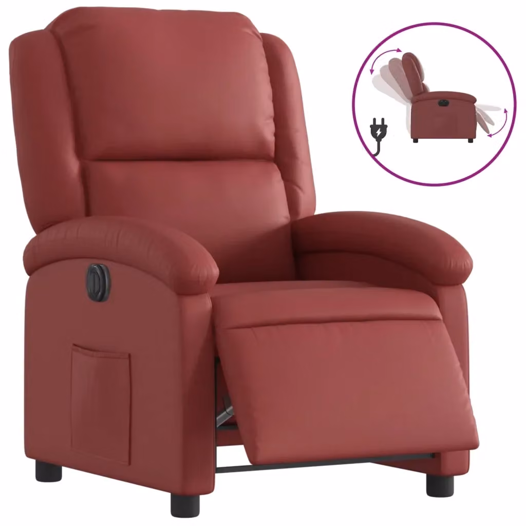 Poltrona Reclinabile Elettrica vidaXL in Similpelle Rossa per il tuo Relax in Soggiorno – 2