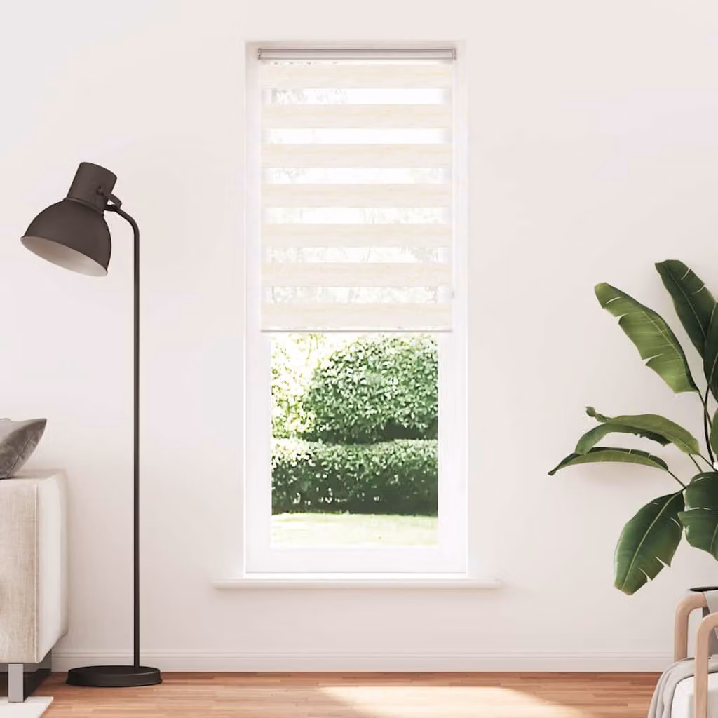 vidaXL Tenda a Rullo Zebra Larghezza Tessuto 75,9 cm Poliestere