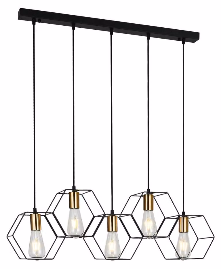 Aina PND-74889-5-BK Italux lampada a sospensione