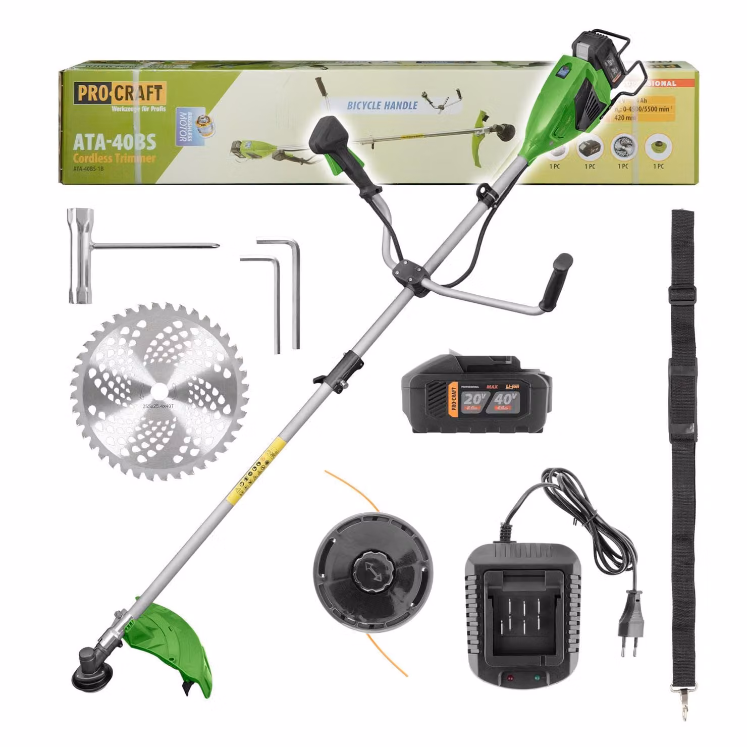 Decespugliatore a batteria Procraft ATA-40BS, 40 V