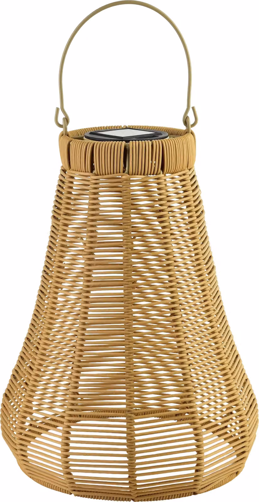 Lanterna solare in polipropilene Mondex Sokke Nature 13x27x33/45 cm, colore naturale, 1 pezzo
