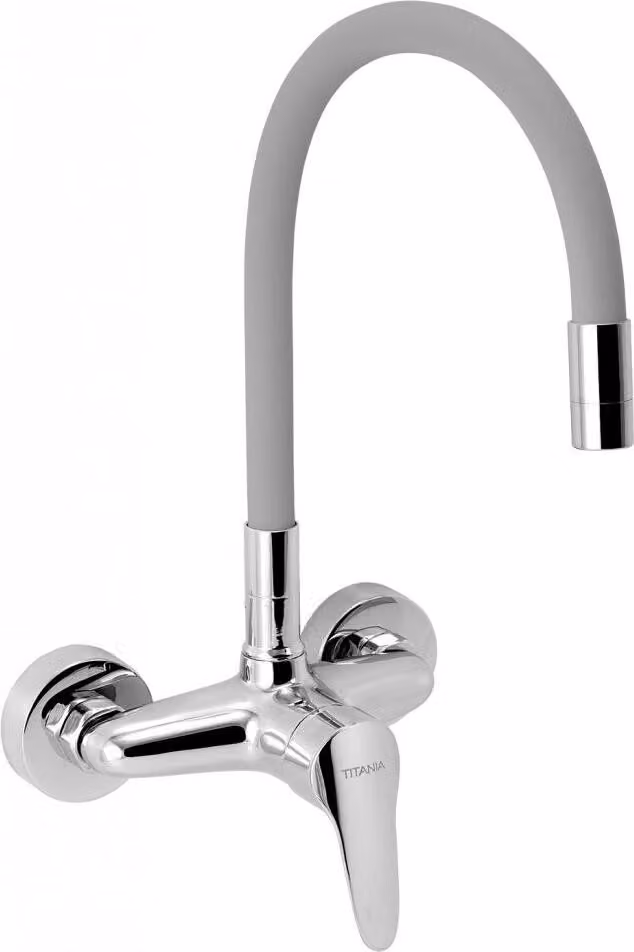 Miscelatore per lavello con braccio flessibile Titania Iris New chrome 94480,0S