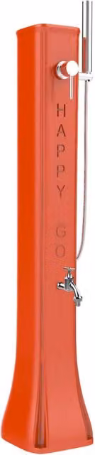 Mini Doccia Solare da Giardino Lavapiedi Miscelatore e Doccetta Mobile Arkema Happy Go Arancio